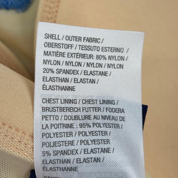 Denim & Co Beach Swim Dress Size 6 Blue Laser Cut One Piece Swimsuit - Picture 13 of 13